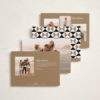 This is a noir new year photo cards with standard by Jackie Crawford called vintage snapshot printing on recycled smooth signature in standard