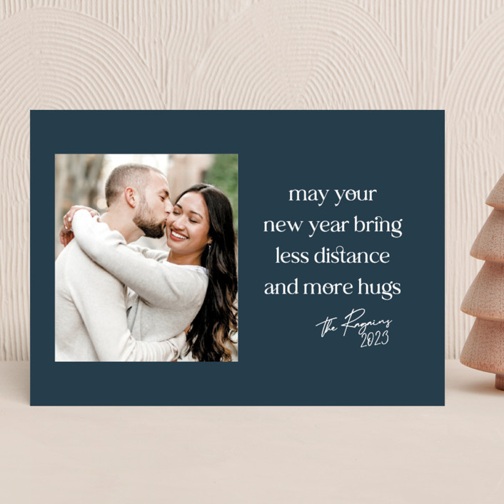 "let there be hugs" - Funny New Year Photo Cards in Waves by Leah Ragain.