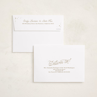 This is a linen new year photo cards with standard by Kate Ahn called lively note printing on recycled smooth signature in standard
