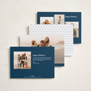This is a navy new year photo cards with standard by Ana de Sousa called minimalist new year printing on recycled smooth signature in standard