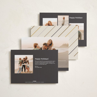 This is a coal new year photo cards with standard by Sarah Hawkins Designs called dancing happy printing on recycled smooth signature in standard