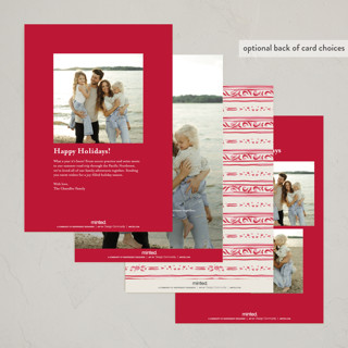 This is a peppermint new year photo cards with standard by Lucrecia Caporale called cheerful frame printing on recycled smooth signature in standard