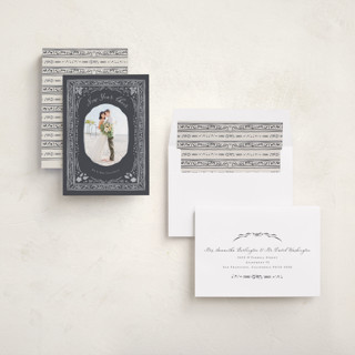 This is a mist new year photo cards with standard by Lucrecia Caporale called cheerful frame printing on recycled smooth signature in standard