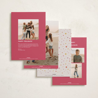 This is a berry new year photo cards with standard by Everett Paper Goods called dazzle printing on recycled smooth signature in standard