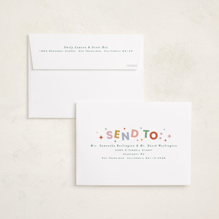 This is a evergreen new year photo cards with standard by Everett Paper Goods called dazzle printing on recycled smooth signature in standard