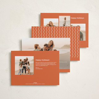 This is a terracotta new year photo cards with standard by Abbigail Lim called a simple cheers printing on recycled smooth signature in standard