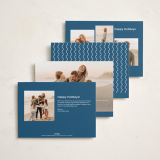 This is a blue jeans new year photo cards with standard by Abbigail Lim called a simple cheers printing on recycled smooth signature in standard