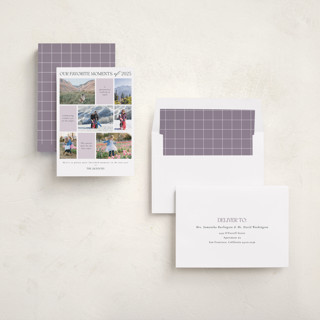 This is a sugar plum new year photo cards with standard by Adelyn T. called favourite moments printing on recycled smooth signature in standard