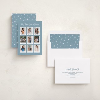 This is a glacier new year photo cards with standard by Hooray Creative called year in review printing on recycled smooth signature in standard