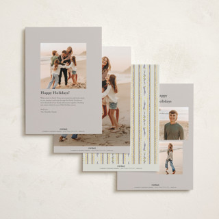 This is a cornucopia new year photo cards with standard by Lucrecia Caporale called delicate botanical frame printing on recycled smooth signature in standard