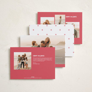 This is a petal new year photo cards with standard by Snow and Ivy called love & cheer printing on recycled smooth signature in standard