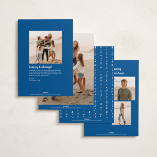 This is a blue jay new year photo cards with standard by Erika Firm called new year cheer doodles printing on recycled smooth signature in standard