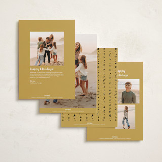This is a golden new year photo cards with standard by Erika Firm called new year cheer doodles printing on recycled smooth signature in standard