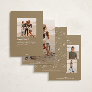 This is a linen new year photo cards with standard by Jen Tips called all aglow printing on recycled smooth signature in standard