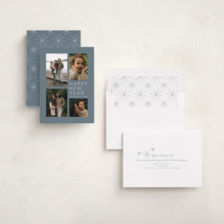 This is a frost new year photo cards with standard by Jen Tips called all aglow printing on recycled smooth signature in standard