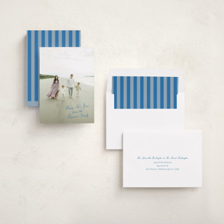 This is a juniper new year photo cards with standard by Pixel and Hank called noted printing on recycled smooth signature in standard