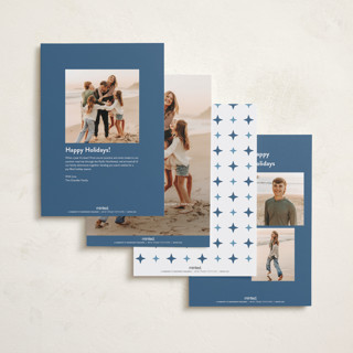 This is a aqua new year photo cards with standard by Carolyn MacLaren called happy colors printing on recycled smooth signature in standard
