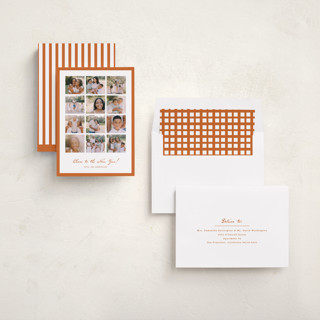 This is a sunset new year photo cards with standard by Anupama called yearly checkerboard printing on recycled smooth signature in standard