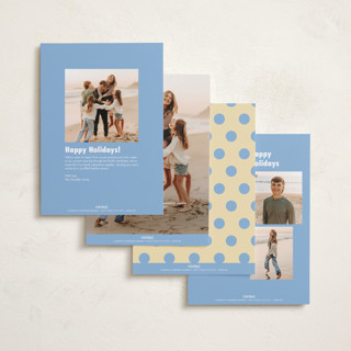 This is a blue jay new year photo cards with standard by Creo Study called greetings frame printing on recycled smooth signature in standard