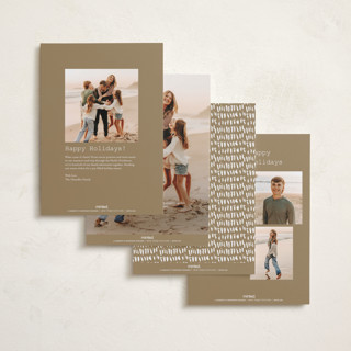 This is a cotton new year photo cards with standard by Stacey Meacham called cheery vibes printing on recycled smooth signature in standard