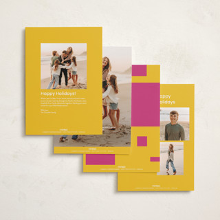 This is a candy new year photo cards with standard by Rachel Cassel called spacey printing on recycled smooth signature in standard