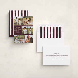 This is a mulberry new year photo cards with standard by Cass Loh called playful pop printing on recycled smooth signature in standard