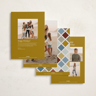 This is a retro new year photo cards with standard by lulu and isabelle called a year of colors printing on recycled smooth signature in standard