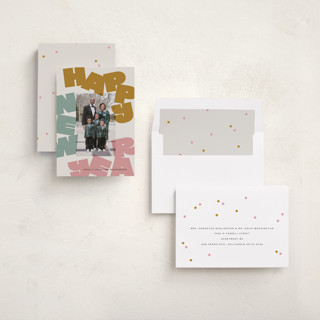 This is a sunshine new year photo cards with standard by Lori Wemple called fun new year printing on recycled smooth signature in standard
