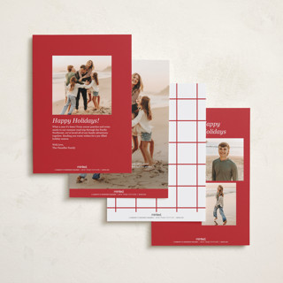 This is a cinnamon new year photo cards with standard by Lindsay Megahed called sideways printing on recycled smooth signature in standard