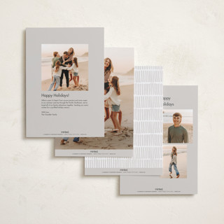 This is a cotton new year photo cards with standard by Stacey Meacham called minimalist border printing on recycled smooth signature in standard