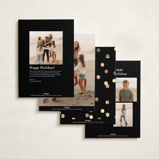 This is a midnight new year photo cards with standard by Anastasia Makarova called our new era printing on recycled smooth signature in standard