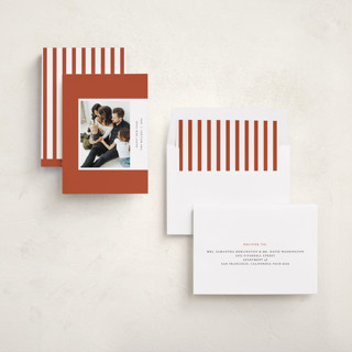 This is a rust new year photo cards with standard by Sumak Studio called aside printing on recycled smooth signature in standard