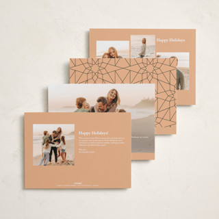This is a peach new year photo cards with standard by Anne Retter - SchoepfergeistArt called new minimal year printing on recycled smooth signature in standard