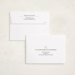 This is a peach new year photo cards with standard by Anne Retter - SchoepfergeistArt called new minimal year printing on recycled smooth signature in standard