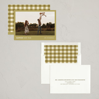 This is a summer new year photo cards with standard by Ani Somi called the good life printing on recycled smooth signature in standard