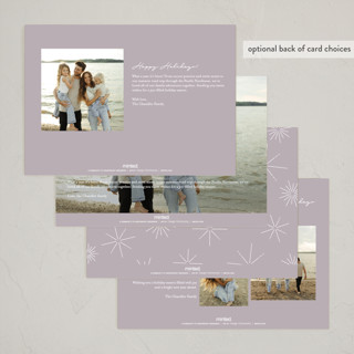 This is a lavender new year photo cards with standard by Emily Betts called year photos printing on recycled smooth signature in standard