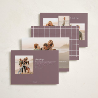 This is a sugar plum new year photo cards with standard by Kacey Kendrick Wagner called wonderful year printing on recycled smooth signature in standard