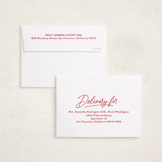 This is a peppermint new year photo cards with standard by Kacey Kendrick Wagner called wonderful year printing on recycled smooth signature in standard