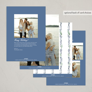 This is a frozen new year photo cards with standard by Petra Kern called scalloped greenery printing on recycled smooth signature in standard