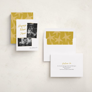 This is a bell new year photo cards with standard by Morgan Kendall called album printing on recycled smooth signature in standard