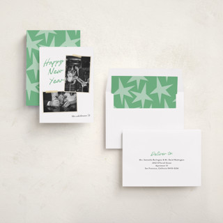 This is a mint new year photo cards with standard by Morgan Kendall called album printing on recycled smooth signature in standard