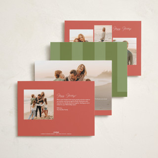 This is a tapenade new year photo cards with standard by Kamala Nahas called triple threat printing on recycled smooth signature in standard