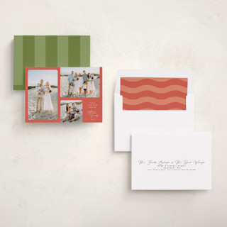 This is a tapenade new year photo cards with standard by Kamala Nahas called triple threat printing on recycled smooth signature in standard