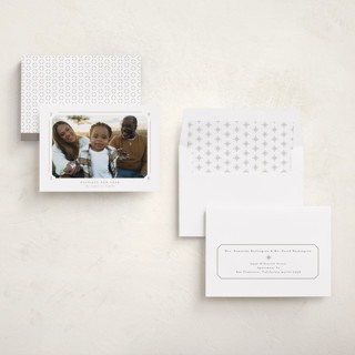 This is a pebble new year photo cards with standard by Claudia Orengo called photo album printing on recycled smooth signature in standard