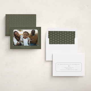 This is a fern new year photo cards with standard by Claudia Orengo called photo album printing on recycled smooth signature in standard