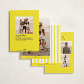 This is a lemon new year photo cards with standard by Cass Loh called cursive bottom printing on recycled smooth signature in standard