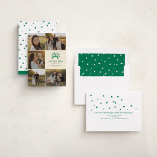 This is a forest new year photo cards with standard by Erika Firm called new year headband printing on recycled smooth signature in standard
