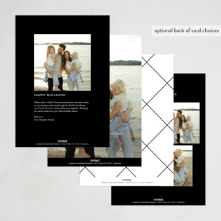 This is a snow new year photo cards with standard by Louise Kay called cheers script printing on recycled smooth signature in standard