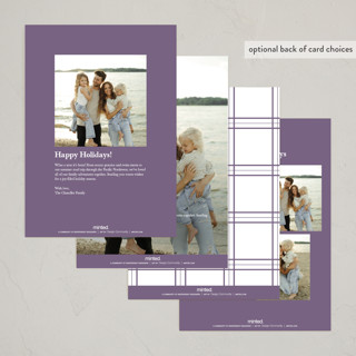 This is a lavender new year photo cards with standard by Blustery August called family portrait printing on recycled smooth signature in standard