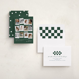 This is a pine new year photo cards with standard by Creo Study called snapshots printing on recycled smooth signature in standard